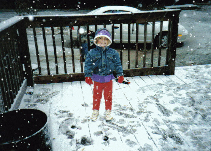 Laney in the snow Jan 2000-SNOW
